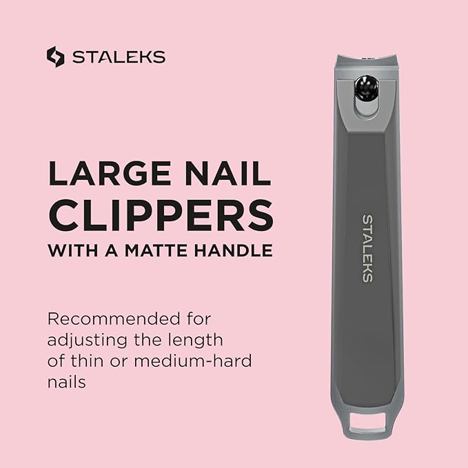 STALEKS PRO Nail Clipper Large With Matte Handle And Nail File Beauty & Care 51