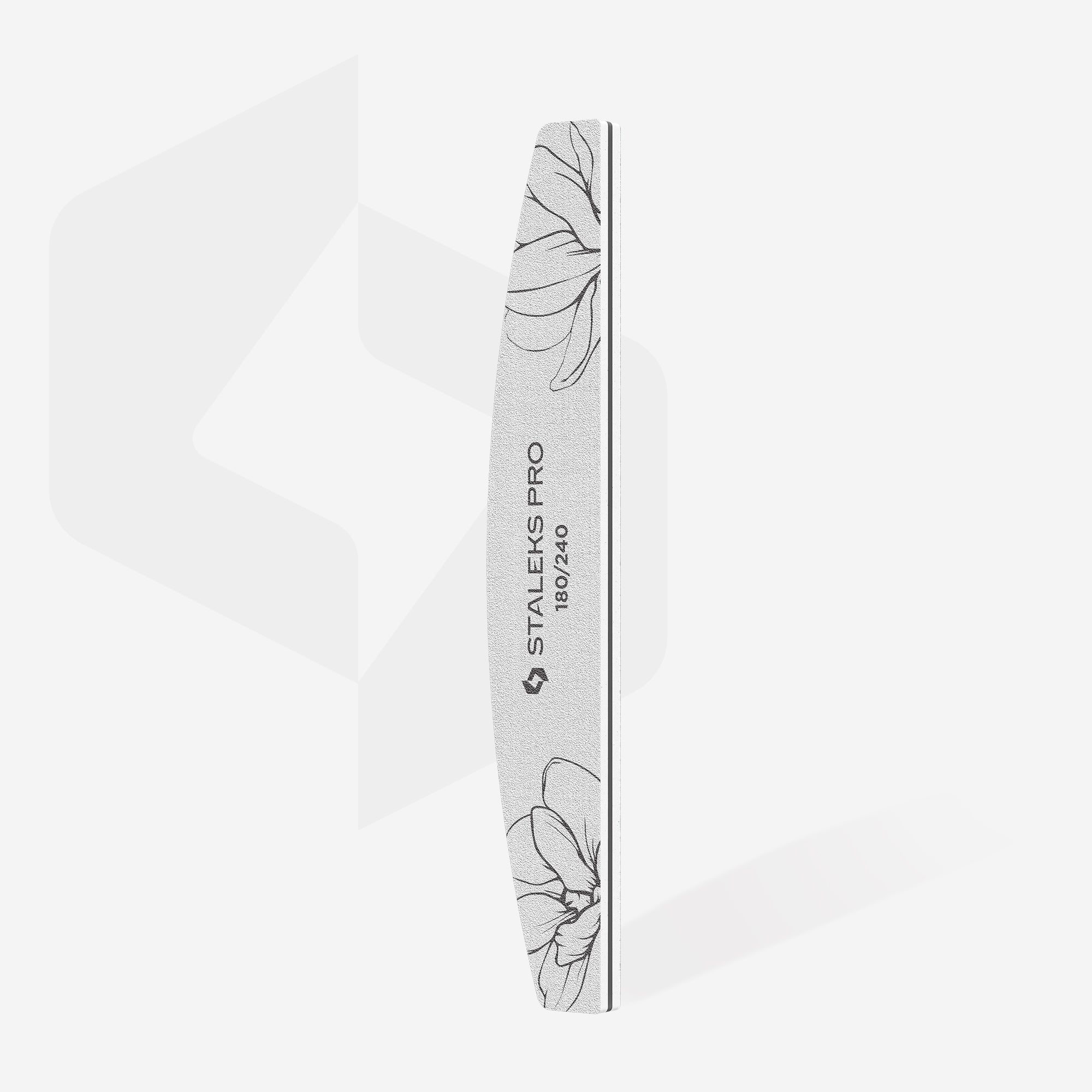 STALEKS PRO Crescent Mineral Nail File Expert 40 180/240 Grit (25 Pcs)
