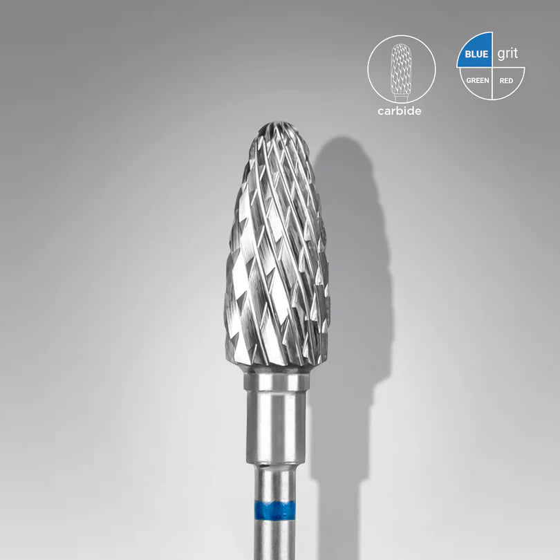 STALEKS PRO Carbide Nail Drill Bit Corn Blue Expert Head Diameter 6 Mm / Working Part 14 Mm