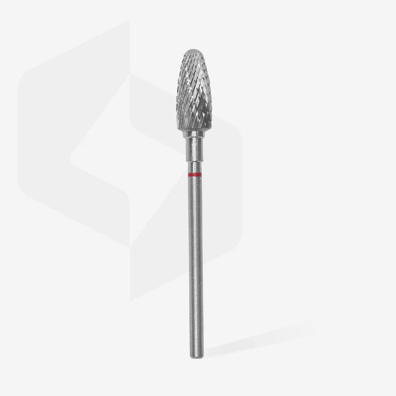 STALEKS PRO Carbide Nail Drill Bit Corn Red Expert Head Diameter 6 Mm / Working Part 14 Mm