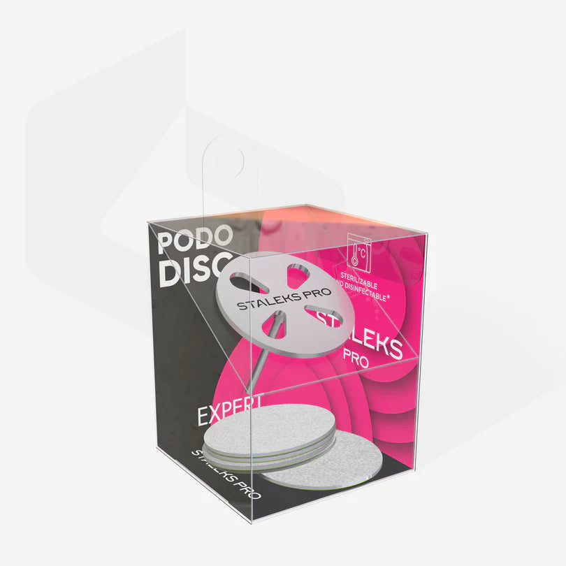 STALEKS PRO Pedicure Disc Pododisc L Expert And Set Of Disposable Files 180 Grit 5 Pcs (25 Mm)